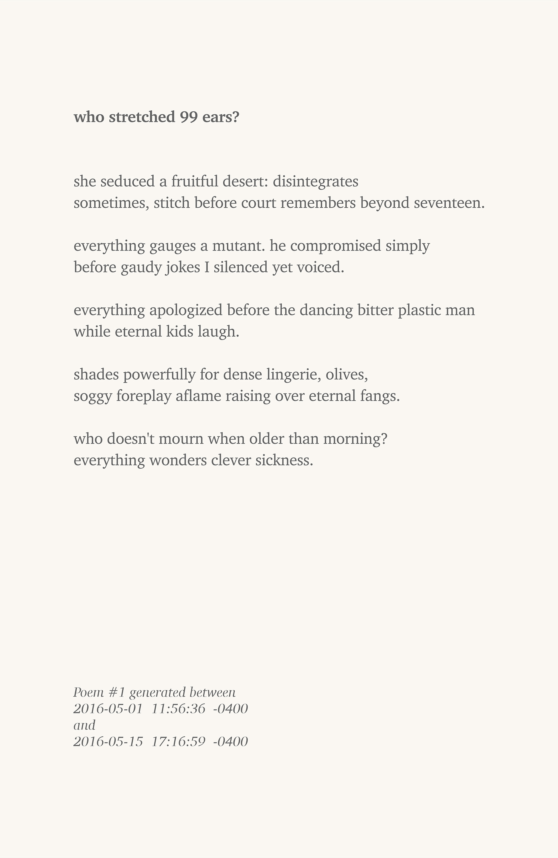 Erdem Taşdelen - The Quantified Self Poems (2016)