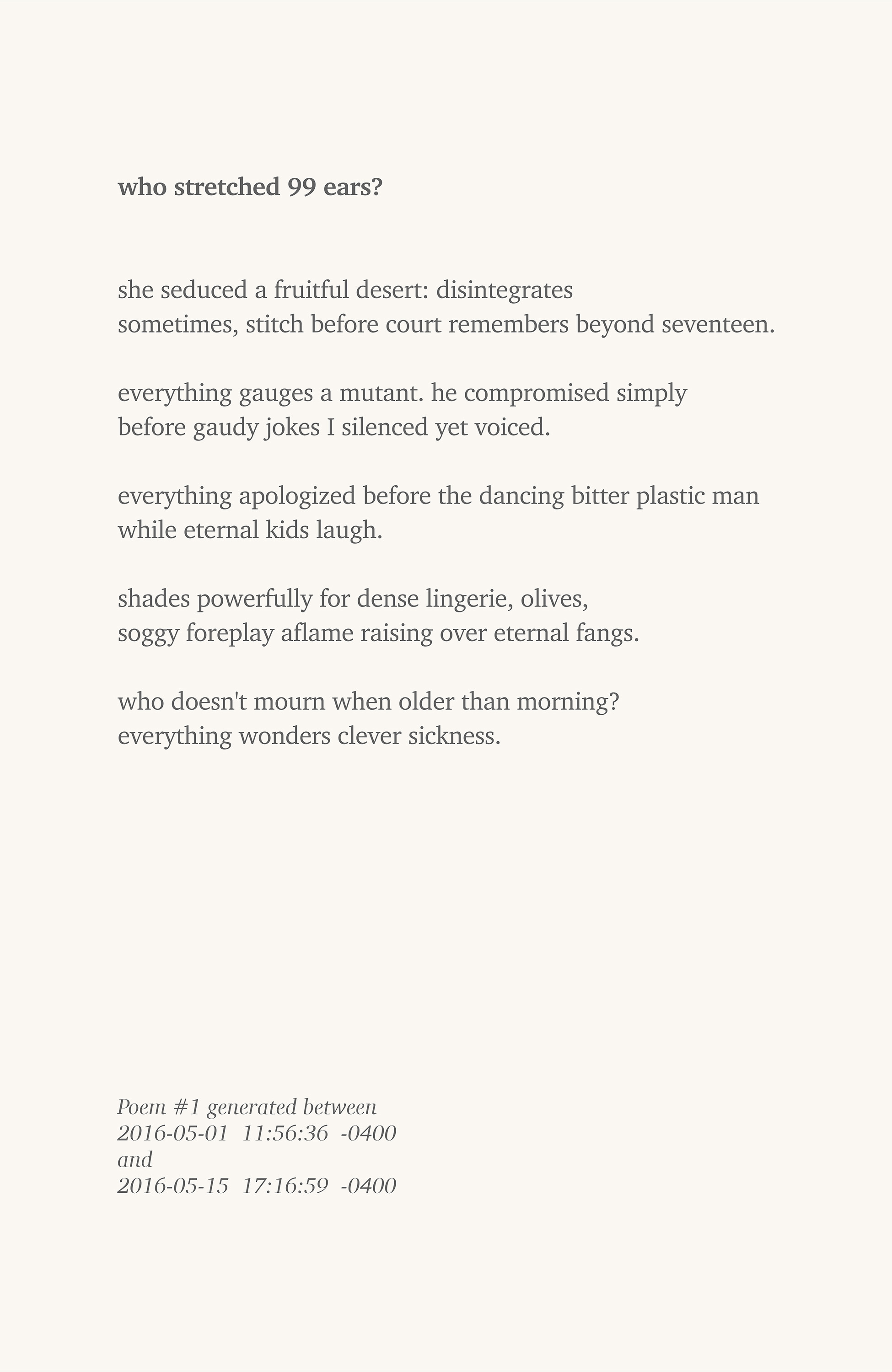 Erdem Taşdelen - The Quantified Self Poems (2016)